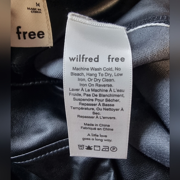 🆕️ Aritzia Wilfred Free Daria Vegan Leather High Waisted Leggings Pants Size M - Picture 5 of 11